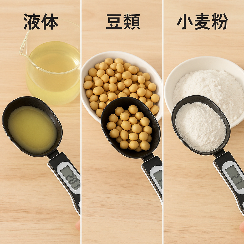 SpoonTech™ コンパクトなデジタル計量スプーン – おしゃれで実用的なキッチンツール - 料理初心者にもおすすめ